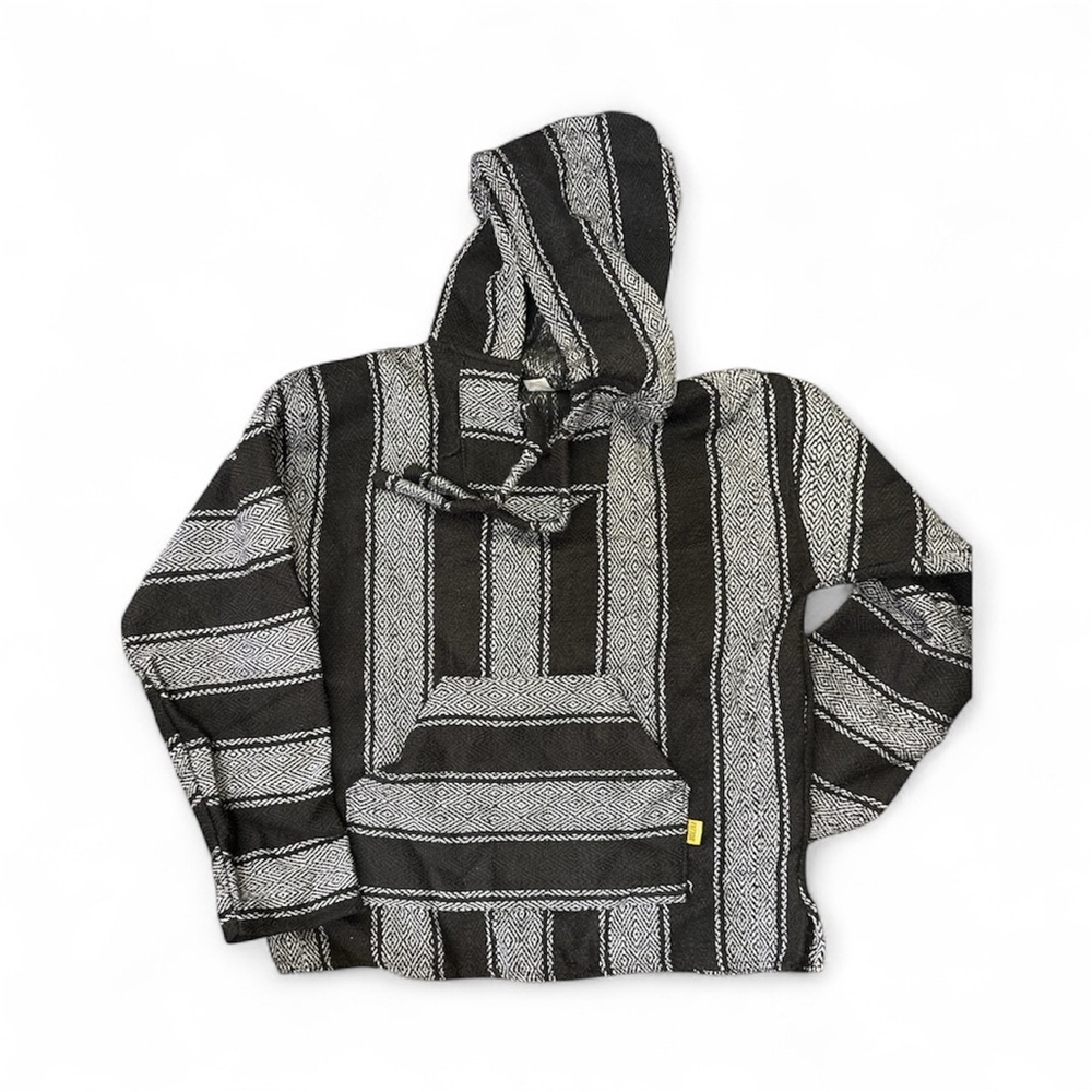 Striped Black and Gray Men's Hoodie